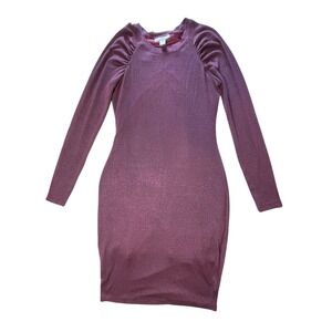 Motherhood Maternity Dress‎ M Burgundy Purple Stretch Office Bodycon Whimsigoth